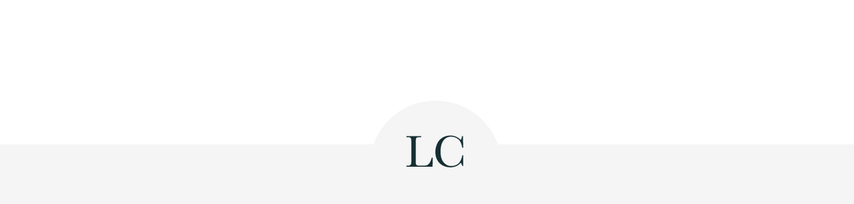 Minimalist logo featuring the letters LC in a dark serif font on a light background.
