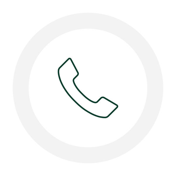 Phone icon in a white circle